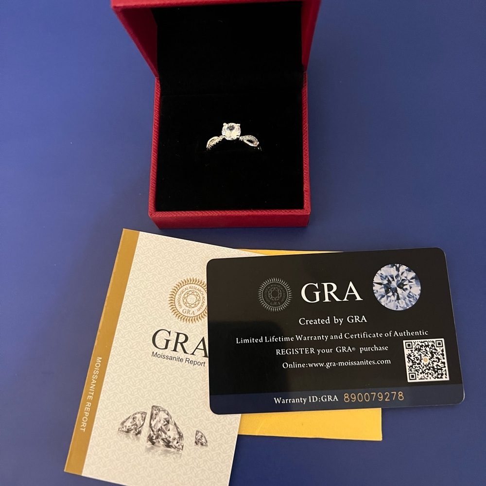 Elegant Silver Moissanite Ring